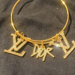 Gold Designer Charm Bracelet